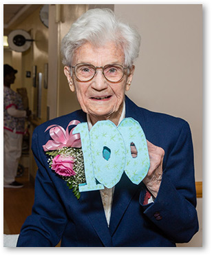 Sr. Angela celebrates her 100th birthday.